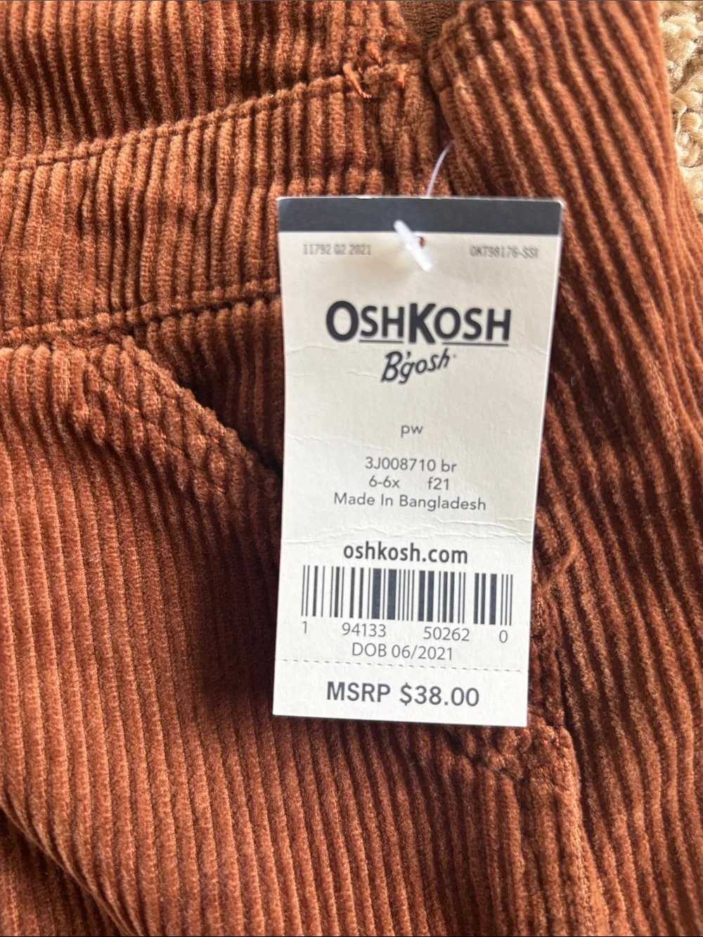 Oshkosh Three Girls' overall dresses- Green, Denim Blue & Brown
